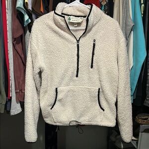White Sherpa Fleece Men's Sweater